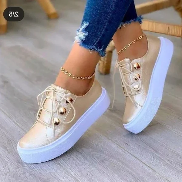 Summer New Women Shoes Fashion Round Toe Platform Shoes  Casual Sneakers