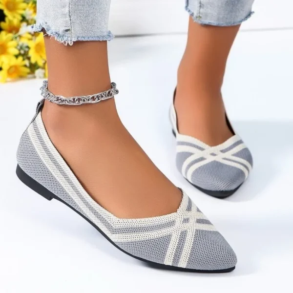 Autumn Women Casual Shoes for Woman Slip-on Pump Knit Single Flat Shoes - Image 6