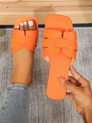 Summer New Women Slippers Flat Bottom Non-slip Outdoor Open Toe Beach Woman Sandals