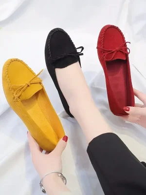 Women Flats Shoes New Loafers Candy Color Slip on Flat Shoes Ballet Flats