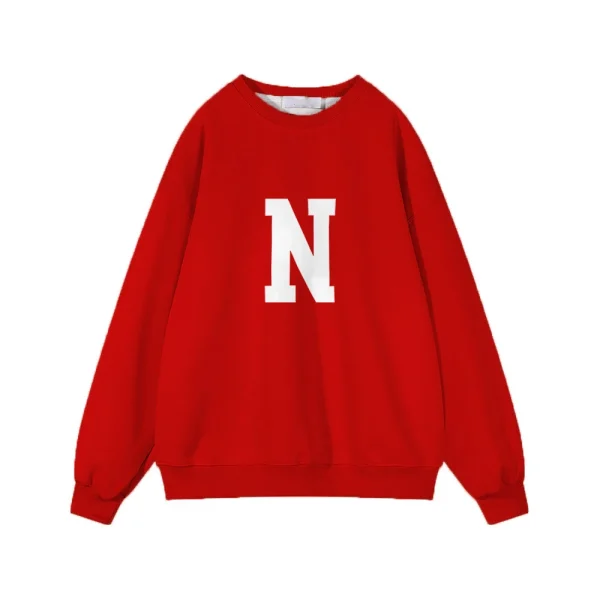 Simplic “N” Letter Print Sweatshirt Women Soft O Neck Ladies Vintage Pullovers Tops - Image 15