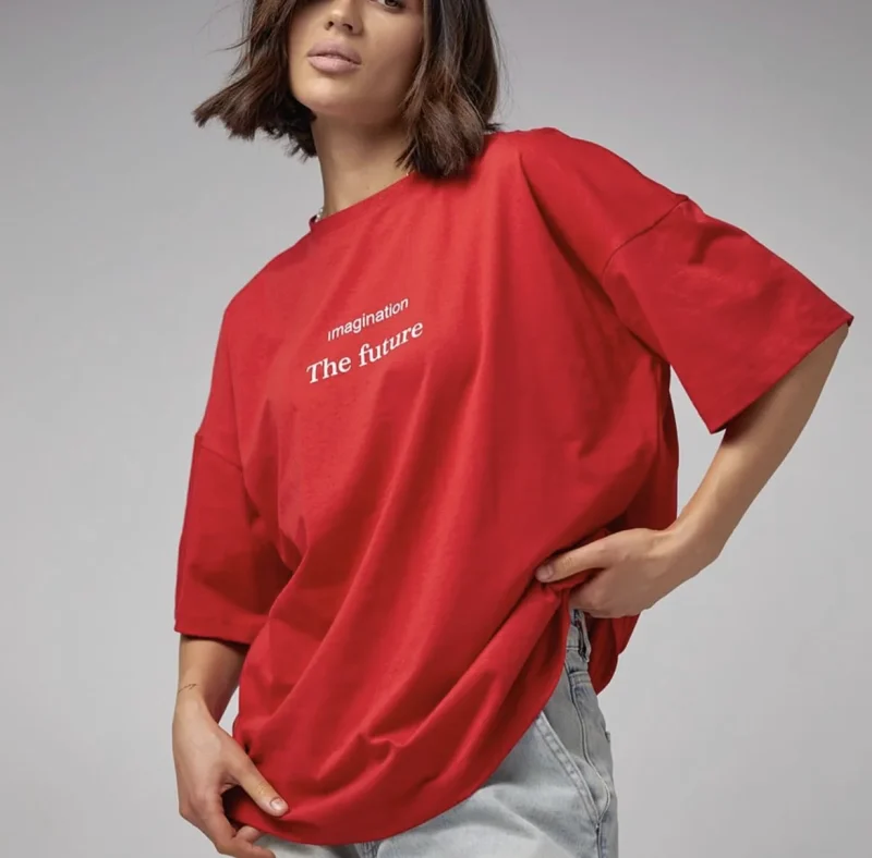 Small Letter Printed T Shirt Women Summer Cotton Soft Short Sleeve Tee - Image 8
