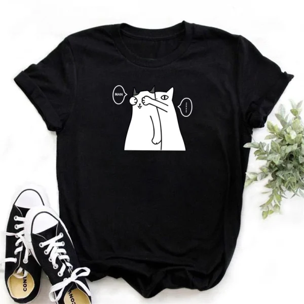 Simple Cartoon Graphic T-shirts Women 2023 Summer Loose High - Image 9