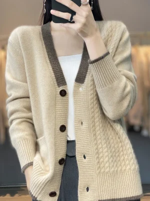 Spring New Style Woman’s Sweater Fashion Casual Coats Female Cardigan Long Sleeve