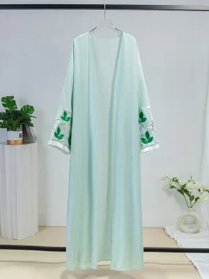 Muslim Kaftans Long Sleeve Maxi Length Ramadan Prayer Dresses Muslim Jilbabs