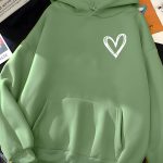 Simplic Heart Print Women Sweatshirt Soft Casual Loose Vintage Female Hoodies - Image 10