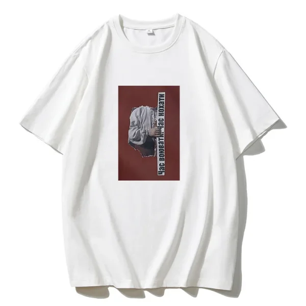 Graphic Print T-Shirt Women Crew Neck Oversized Harajuku Top - Image 4