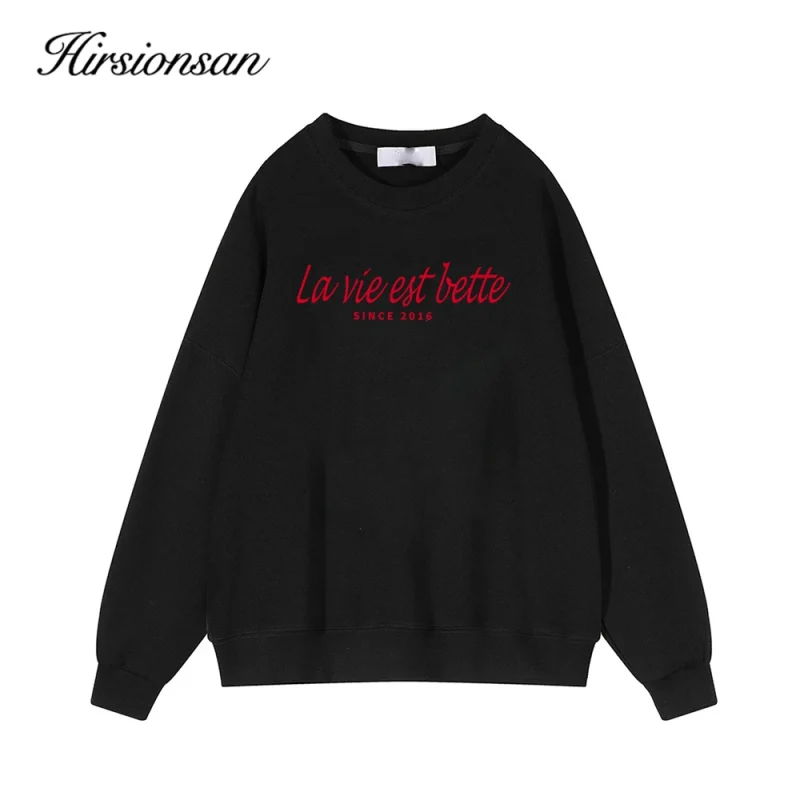 Autumn Casual Red Letter Print Sweatshirt Women Soft O Neck Ladies - Image 5