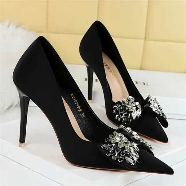 Women 7.5cm 10.5cm High Heels Crystal Pumps Lady - Image 8