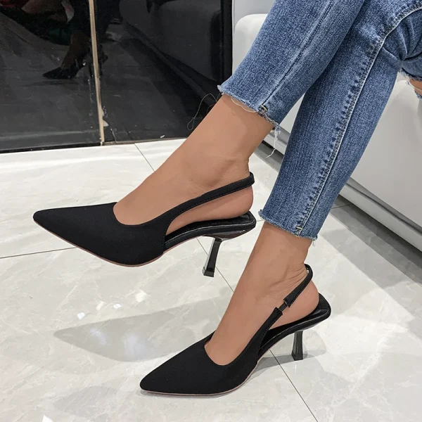 High Heels Women's Pointed Thin Heels Back Lift Sandals Fashion - Image 4