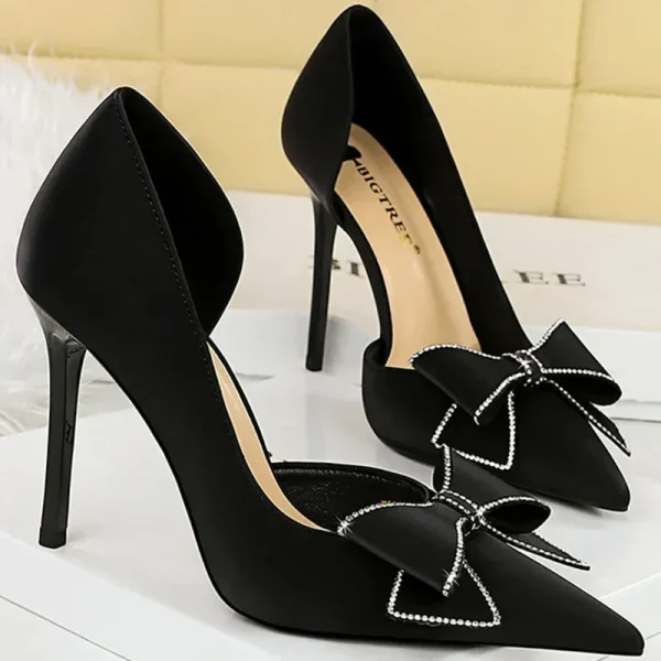 High Quality Party 10.5cm Thin High Heels Shoes Shallow Pointed Toe Side - Image 12