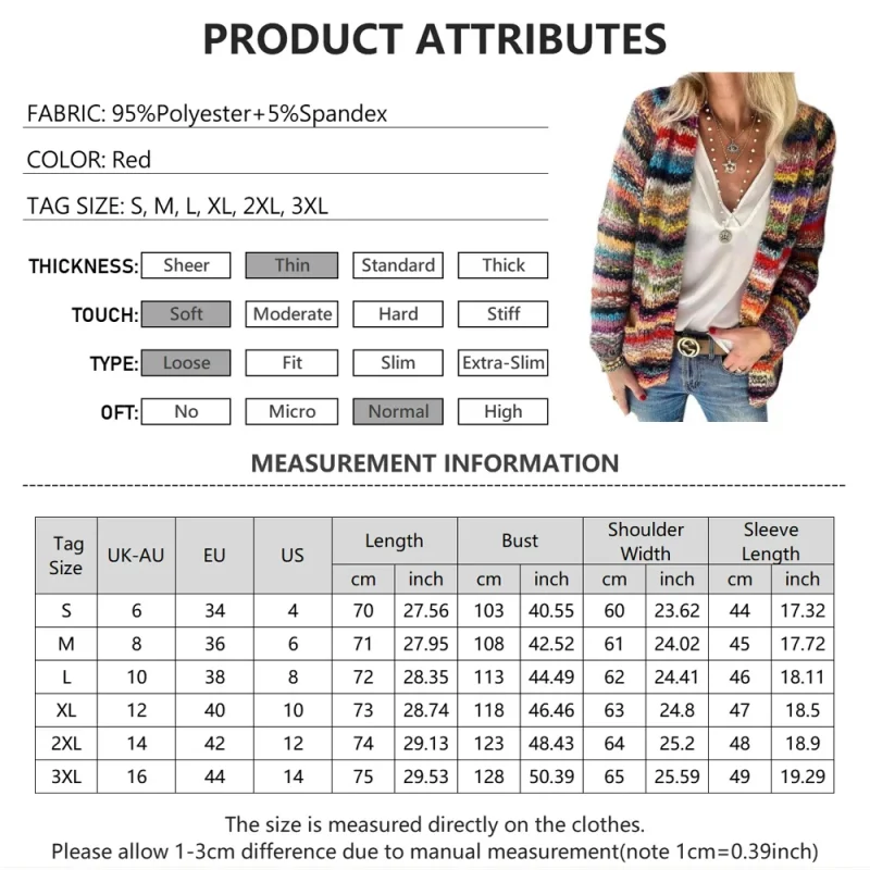 Sweater Knitted Cardigan Thin Loose Jacket For Women 2024 Korean Casual - Image 6