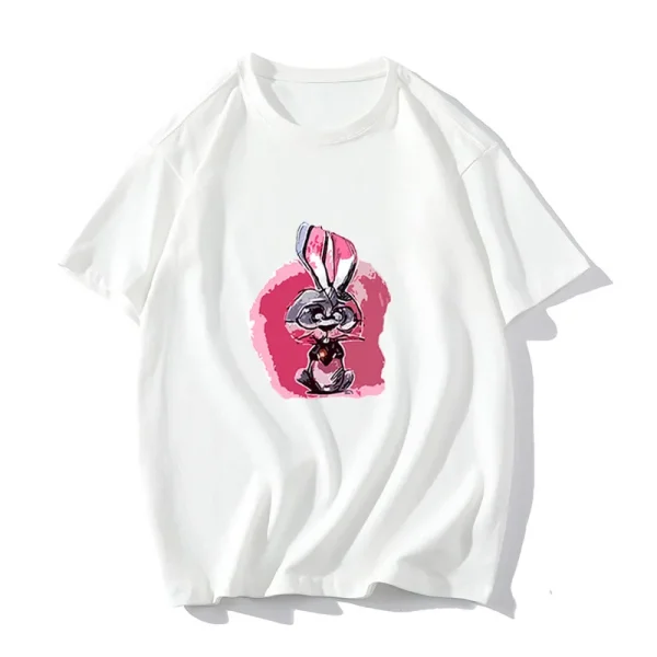 Kawaii Cartoon Printed T Shirt Women Summer Loose Casual Soft Female - Image 8