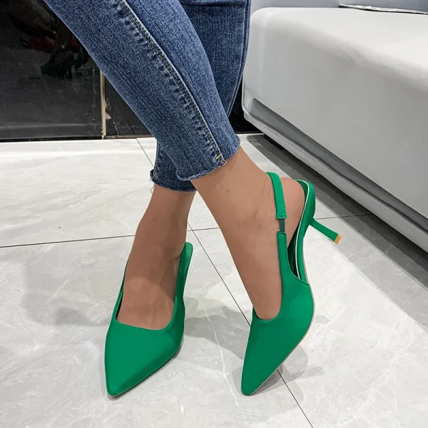 High Heels Women's Pointed Thin Heels Back Lift Sandals Fashion - Image 3