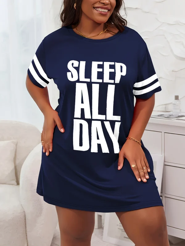 Sleep All Day Printed Women's Nightgowns High Stretch Comfortable