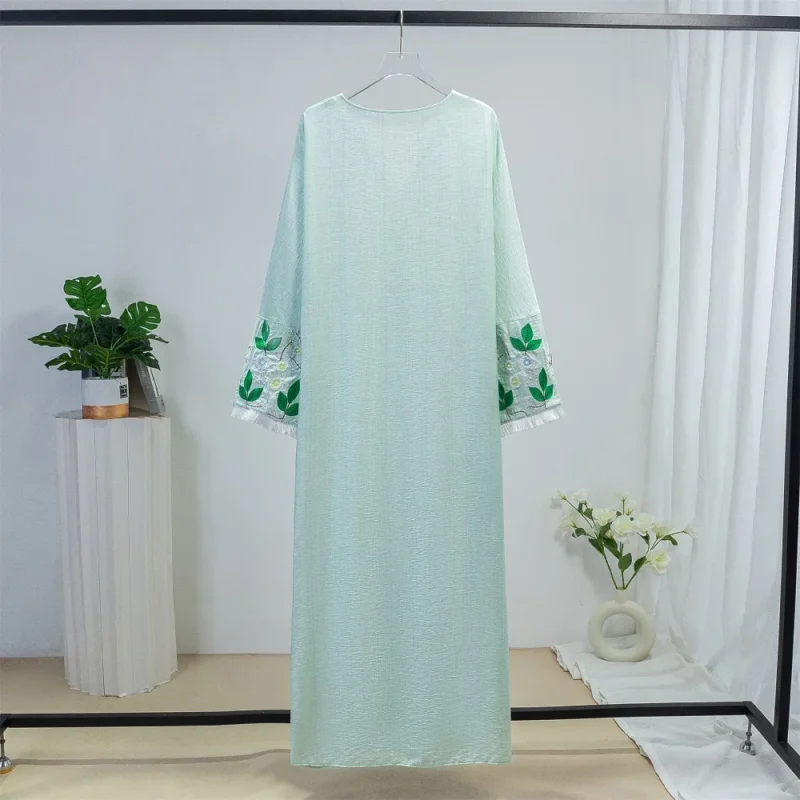 Muslim Kaftans Long Sleeve Maxi Length Ramadan Prayer Dresses Muslim Jilbabs - Image 2
