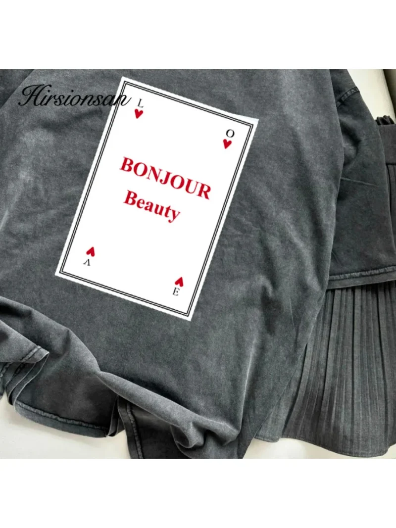 Acid Washed T Shirt Women Vintage Cotton T-shirts Streetwear Soft Mineral Tees - Image 5
