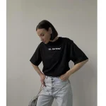 "Darling" Letter Printed T Shirt Women Summer Cotton Soft Short Sleeve Tee - Image 7
