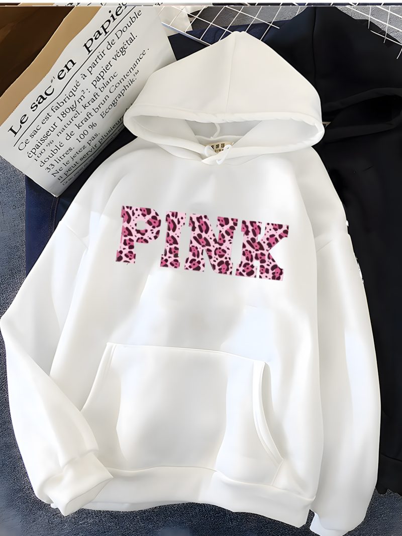 Gothic Letter Print Hoodie for Women Soft Casual Loose Sportwear Female Sweatshirt - Image 10