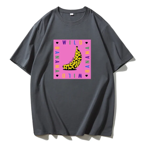 Banana Graphic Printed T Shirt Women Summer Cotton Soft Short Sleeve - Image 5