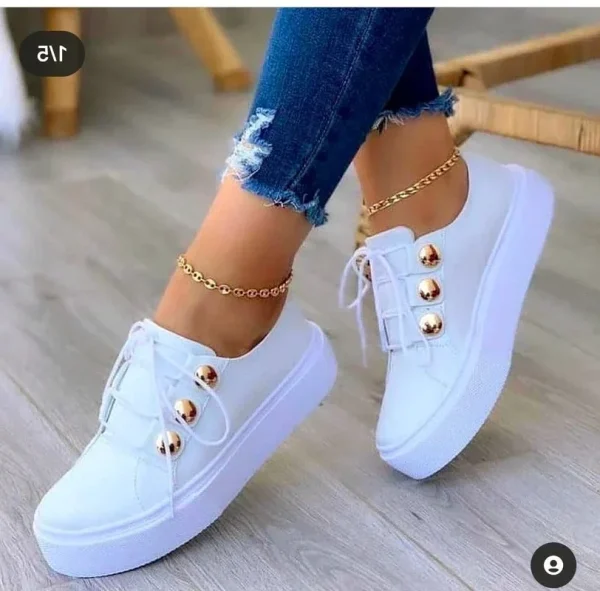 Summer New Women Shoes Fashion Round Toe Platform Shoes  Casual Sneakers - Image 5