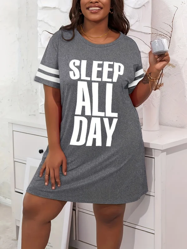 Sleep All Day Printed Women's Nightgowns High Stretch Comfortable - Image 2