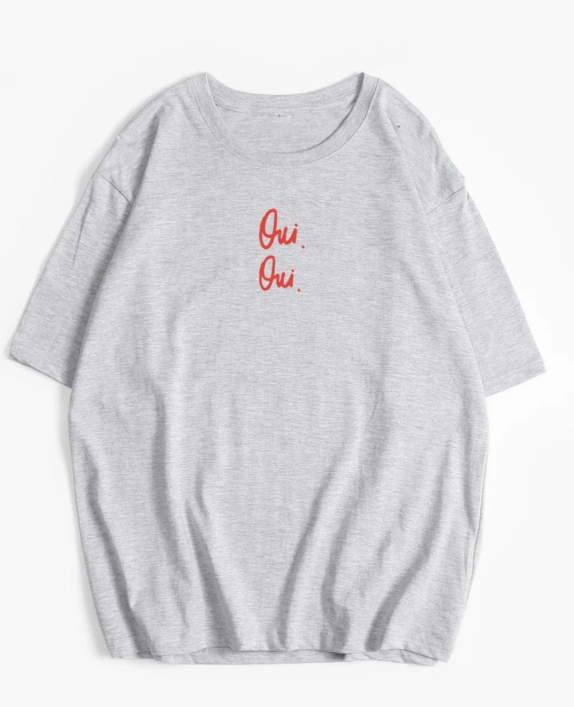 Vintage Smile & Letter Printed T Shirt Women Summer Cotton Soft Short Sleeve - Image 6