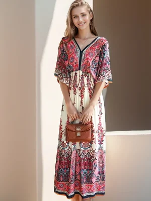 Short Sleeve Maxi Dress Women Dresses Summer Spring Fashion Female