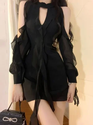 Dresses Women Sexy Hollow Out Female Casual Temperament