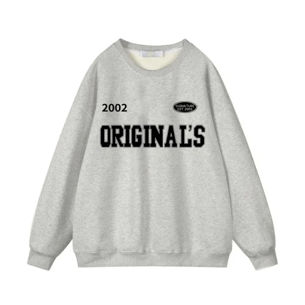 Cotton Kroean Style Letters Print Sweatshirt Women Soft O Neck Ladies - Image 9