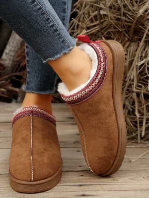 Top Quality Winter Women’s Wool Slippers Warm Platform Chelsea Ankle Snow Boot