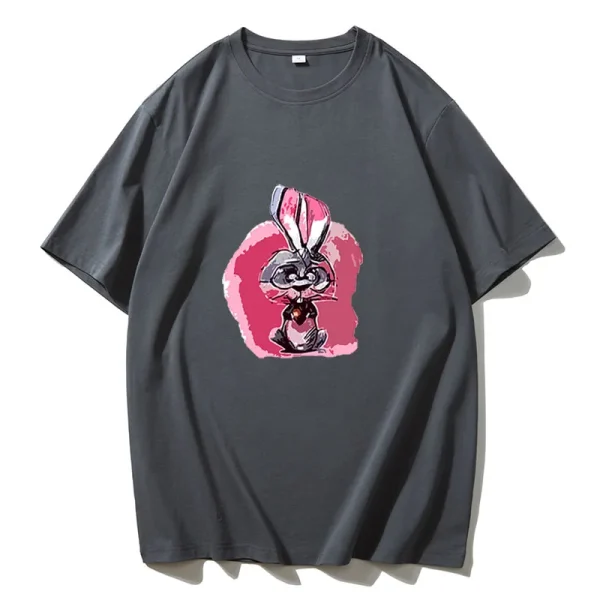 Kawaii Cartoon Printed T Shirt Women Summer Loose Casual Soft Female - Image 9