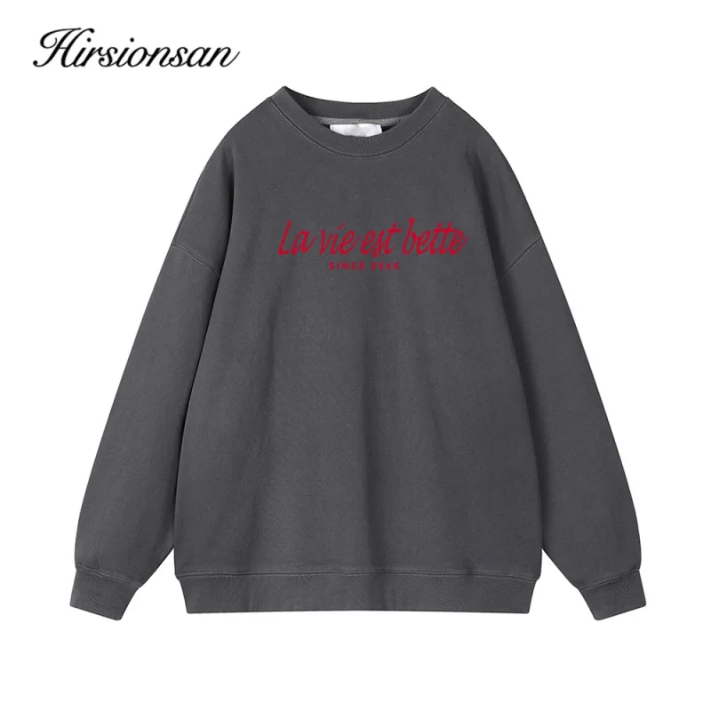 Autumn Casual Red Letter Print Sweatshirt Women Soft O Neck Ladies - Image 4