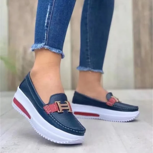 Women's Vulcanized Shoes Summer New 2024Round Toe Leather Women's Sports Shoes