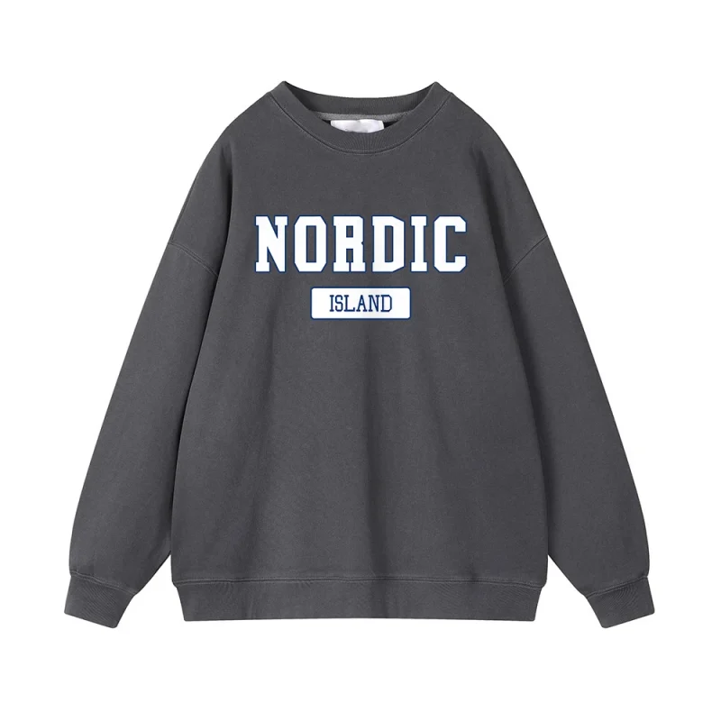 Autumn American Simplic Letter Print Sweatshirt Women Soft O Neck Ladies Vintage - Image 5