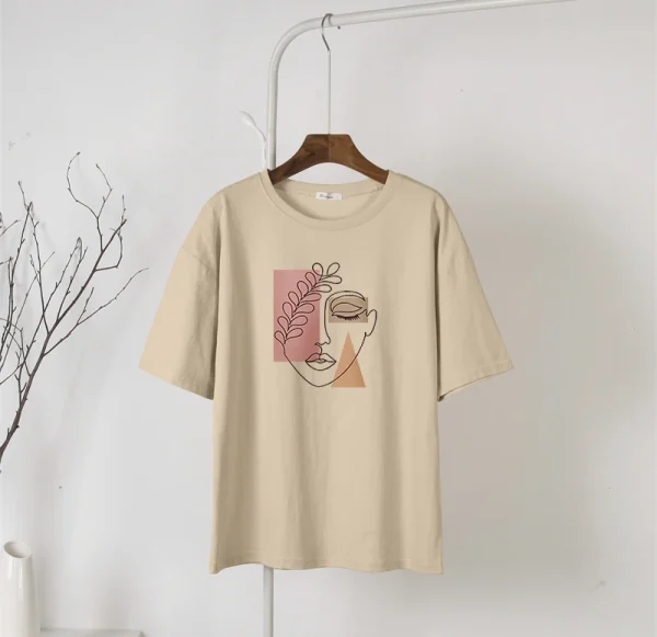 Aesthetic Character Printed T Shirt Women Vintage Soft Summer Cotton - Image 8