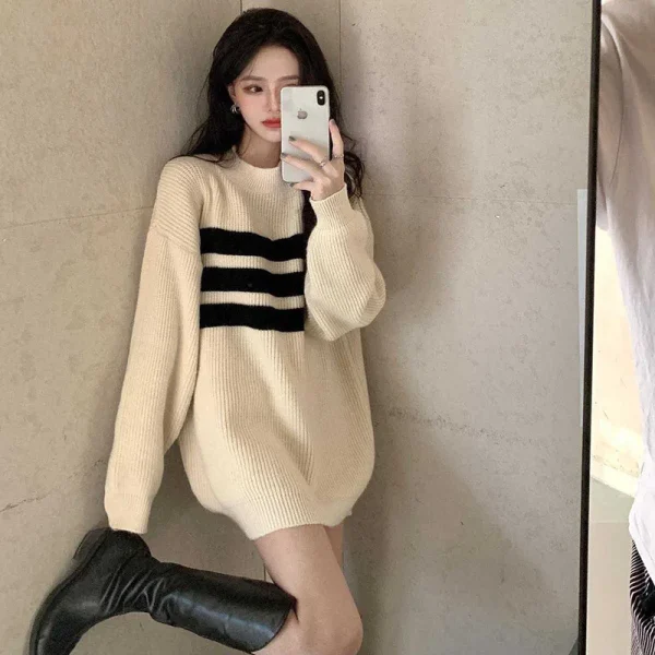 Sweaters Women Lazy Wind Loose Long Sleeve Knitted Pullovers Korean Oversize Casual Streetwear Jumpers Fall