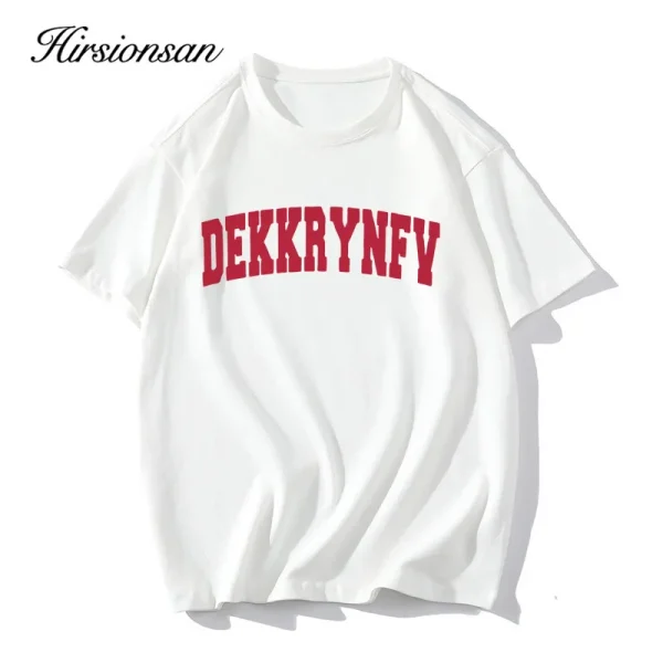 Red Letter Printed T Shirt Women Summer Loose Casual Soft Female - Image 6