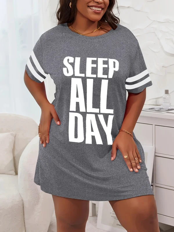 Sleep All Day Printed Women's Nightgowns High Stretch Comfortable - Image 3