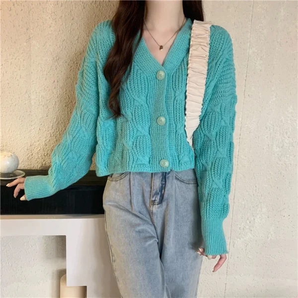 Japan Women Soft Sweet Cardigan Sweaters Casual Lazy Wind Loose Elegant Knitted Coat