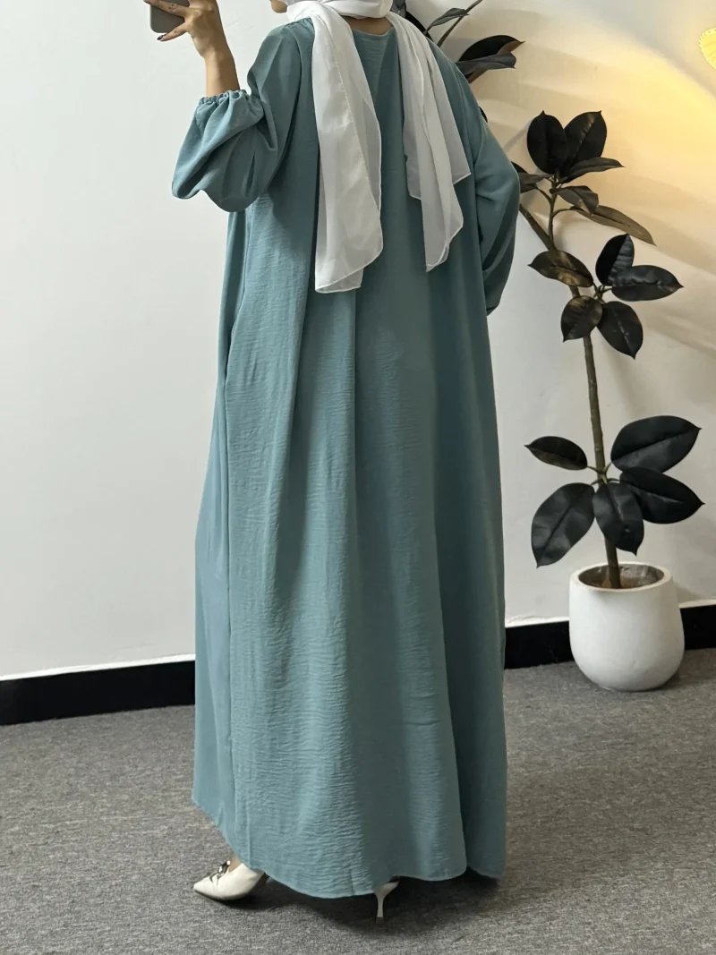 Loose Maxi Prayer Dress Muslim Modest Dresses Jilbabs Full Sleeve Casual - Image 9