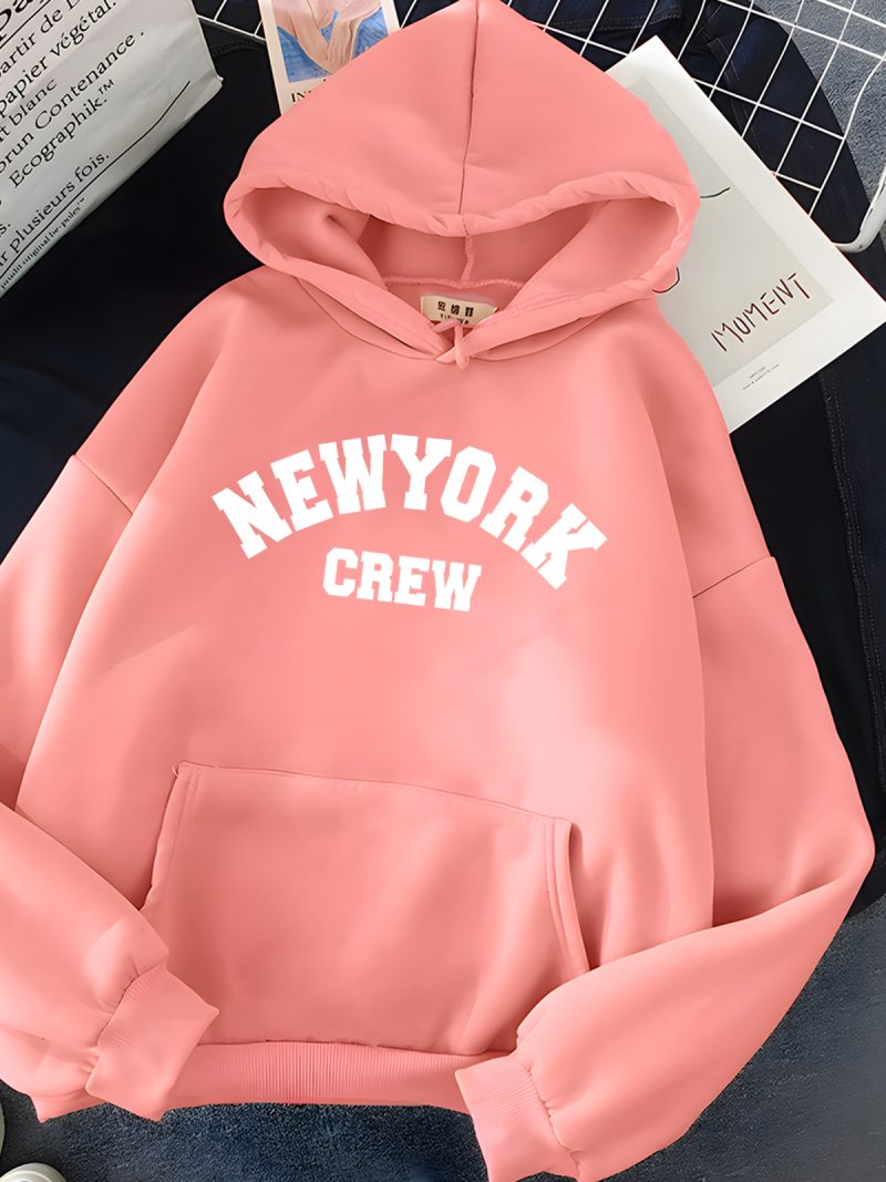 New York Letter Print Sweatshirt Women Soft Casual Loose Sportwear Female Hoodies - Image 7
