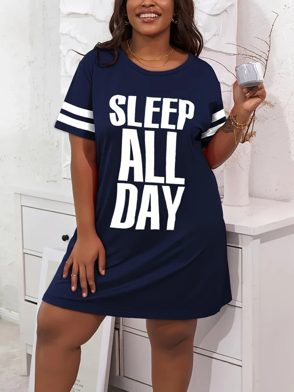 Sleep All Day Printed Women's Nightgowns High Stretch Comfortable - Image 4