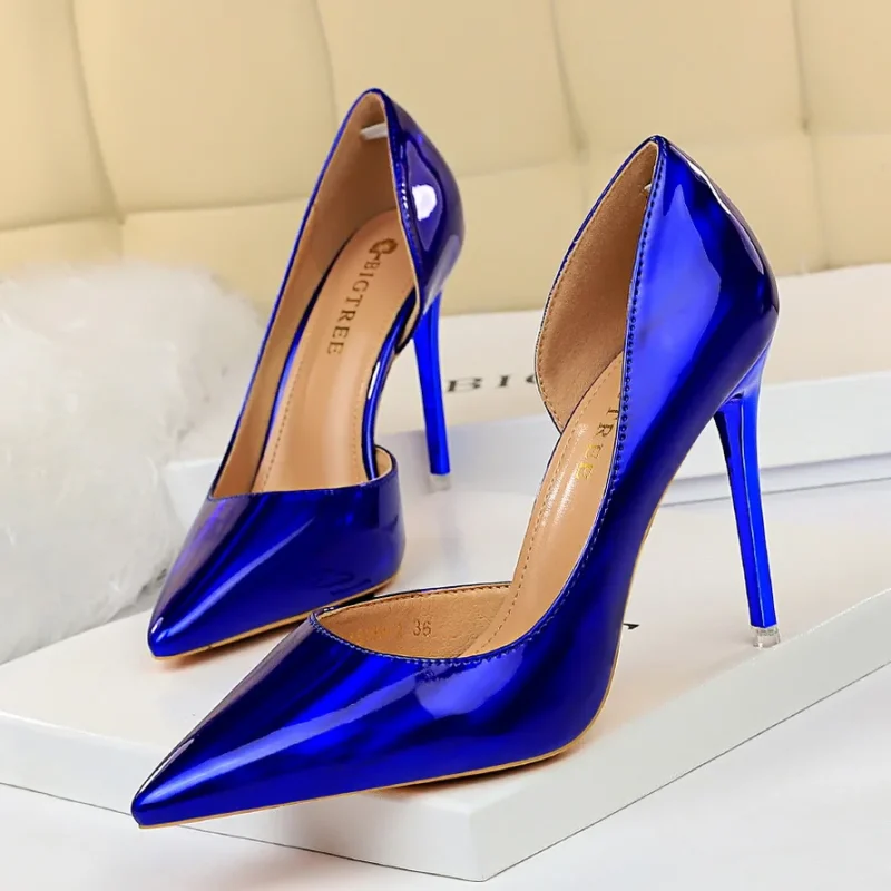 High Heels Scarpins Pumps Lady Neon Green Blue Fetish Wedding Bridal