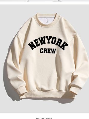 New York Letter Print Sweatshirt Women Basic Hooded Ladies Autumn