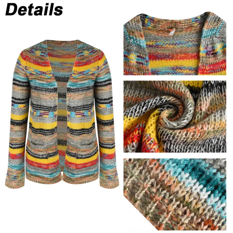 Sweater Knitted Cardigan Thin Loose Jacket For Women 2024 Korean Casual - Image 5