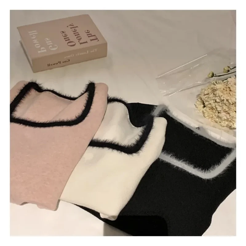 Winter Female Long Sleeve Casual Elastic Slim Sweaters Knit Shirts - Image 6