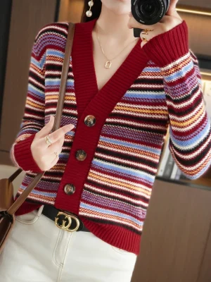 Winter Cashmere Sweater Women’s Cashmere Cardigan Sweater Cardigan