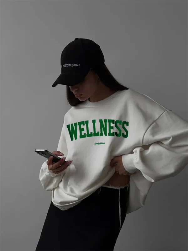 Letter Print Women Sweatshirt Full Sleeve Girls Hoodies Streetwear - Image 2