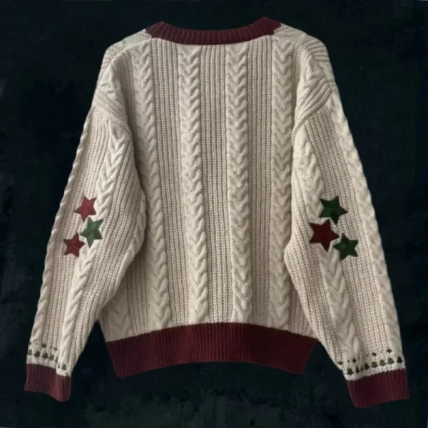 Christmas Tree Women Cardigan Autumn Winter Knitted Cardigans with Star - Image 5